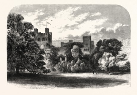 THE QUEEN'S VISIT TO NORTH WALES. PENRHYN CASTLE, THE SEAT OF COLONEL THE HON. DOUGLAS PENNANT,