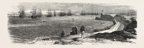 CHERBOURG ROADS: MOORING-GROUND FOR MEN OF-WAR, 1858