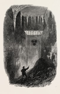 THE PALESTINE EXPLORATIONS: NEWLY-DISCOVERED PASSAGE IN THE OLD WALL OF THE HARAM, AT JERUSALEM,