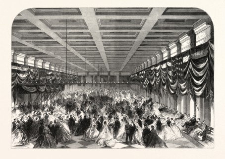 BALL IN HONOUR OF PRESIDENT LINCOLN IN THE GREAT HALL OF THE PATENT OFFICE AT WASHINGTON, 1865
