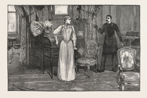 SCENE FROM "LADY BARTER," AT THE PRINCESS'S THEATRE, LONDON, UK, 1891