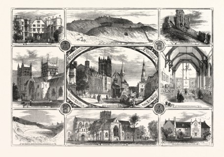 THE ARCHEOLOGICAL INSTITUTE OF GREAT BRITAIN AND IRELAND AT DORCHESTER, UK, 1865. SHERBORNE ABBEY