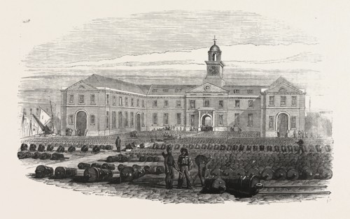THE GUN WHARF, AT PORTSMOUTH, UK, 1855