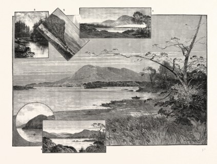 THE LAKES OF KILLARNEY: 1. Middle Lake (Muckross) from the North. 2. Poul-a-Gurm, Glengariff. 3.