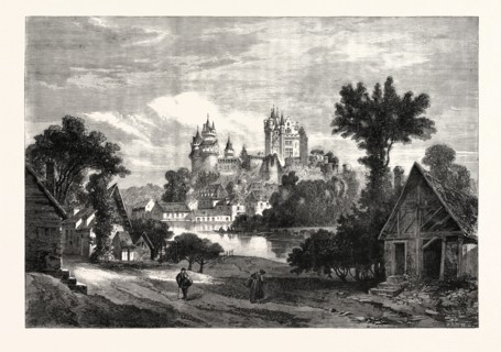 THE CHATEAU DE PIERREFONDS, DEPARTMENT OF THE OISE, FRANCE, 1863