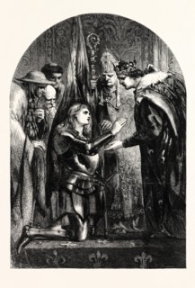 "JOAN OF ARC AT THE CORONATION OF CHARLES VII. AT RHEIMS." FROM A DRAWING BY JOHN GILBERT