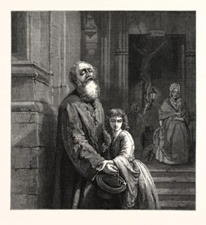 "THE BLIND BEGGAR." BY J.L. DYCKMANS. IN THE NATIONAL GALLERY. 1859