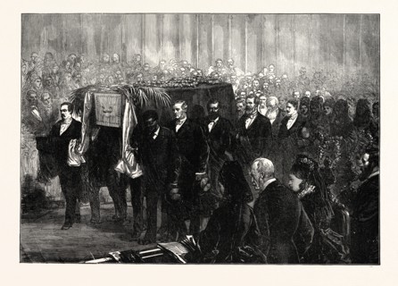 FUNERAL OF DR. LIVINGSTONE IN WESTMINSTER ABBEY, LONDON, UK, 1874