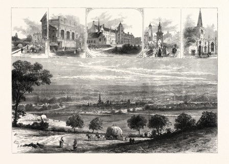 BEDFORD, THE MEETING PLACE OF THE ROYAL AGRICULTURAL SOCIETY, 1874