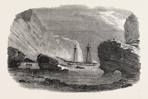 WRECK OF THE BRIG "RETRIEVER," IN THE BOCCASES, TRINIDAD. 1850