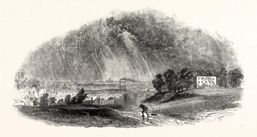 LONDON, FROM BLACKHEATH, DURING THE STORM, AUGUST, 1846, UK.