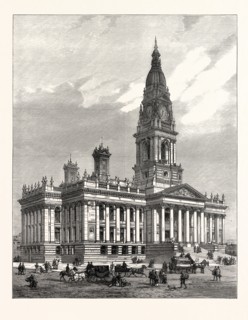 THE NEW TOWNHALL OF BOLTON, LANCASHIRE, OPENED BY THE PRINCE OF WALES, UK, 1873