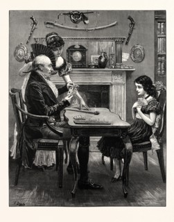 A GAME AT CRIBBAGE, 1883