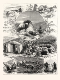 RUDE STONE MONUMENTS IN MOAB: 1. and 2. Cromlechs, west of HesbÃ¢n. 3. El KalÃ»a, in Wadi HesbÃ¢n.