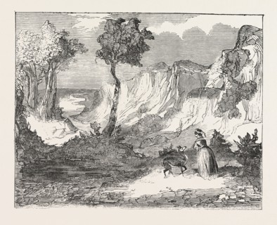 CHRISTMAS PANTOMIMES: LYCEUM. SCENE FROM THE "PRINCE OF HAPPY LAND; OR, THE FAWN IN THE FOREST." UK
