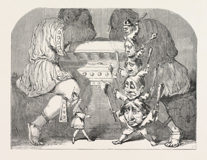CHRISTMAS PANTOMIMES: SADLER'S WELLS. SCENE FROM THE PANTOMIME OF "HARLEQUIN AND THE YELLOW DWARF;