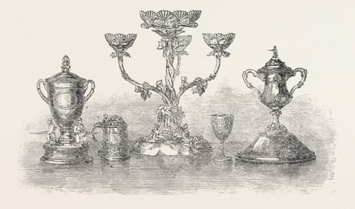FIRST SURREY RIFLES PRIZES: THE LADIES' CHALLENGE CUP. LIEUT. PUCKLE'S PRIZE. MISS ELLIOTSON'S