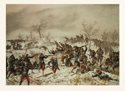 BATTLE BEFORE LE MANS-CHAMPAGNE ON THE 11TH OF JANUARY 1871. The Franco-Prussian War or