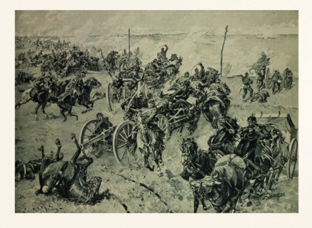 ARTILLERY FIGHT IN THE BATTLE NEAR GRAVELOTTE ON THE 18TH OF AUGUST, 1870. The Franco-Prussian War