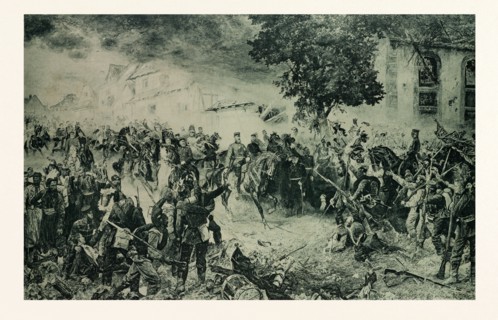 THE TROOPS OF THE 3RD ARMY GREET THE VICTOR OF WOERTH AS HE PASSES THROUGH FROSCHWEILER ON THE