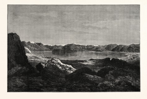 VIEW OF THE SALT LAKE OF TSOMORIRI, WESTERN TIBET