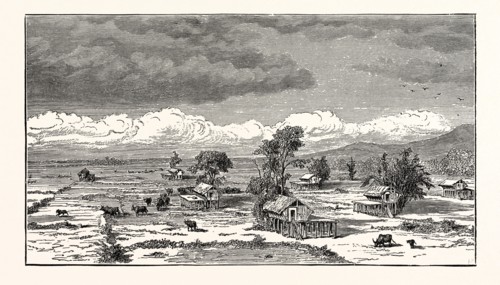 A VILLAGE IN THE INTERIOR OF LAOS.