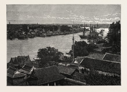 GENERAL VIEW OF BANKOK AND THE MENAM RIVER