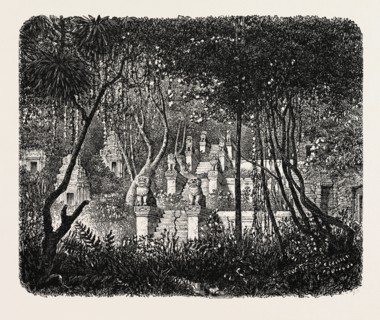 RUINS ON MOUNT BAKHENG, CAMBODIA.