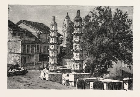 A HINDOO PAGODA AT MALABAR HILL, NEAR BOMBAY, INDIA