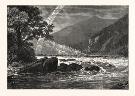 VIEW OF BALCONY FALLS, JAMES RIVER, VIRGINIA, UNITED STATES OF AMERICA