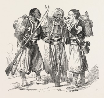 Franco-Prussian War: Turkos Zouaves and the camp of Chalons, France
