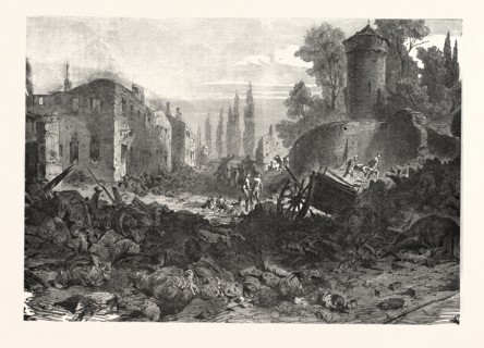 Franco-Prussian War: Bazeilles after the storming by the Bavarian forces, France