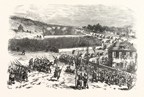 Franco-Prussian War: The battle for the heights of Buzenval on January 19, 1871, France
