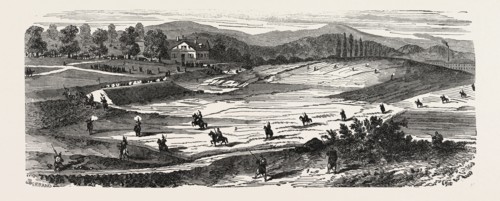 Franco-Prussian War: Reconnaissance in Saarbrucken: 1) Skirmisher of the 66 Regiment. 2) outpost of
