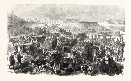 Franco-Prussian War: view of the gate of St. Denis, Saturday September 26, the day before the final