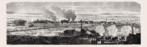 Franco-Prussian War: View of the plane at Le Bourget on 23 December 1870. From left to right: