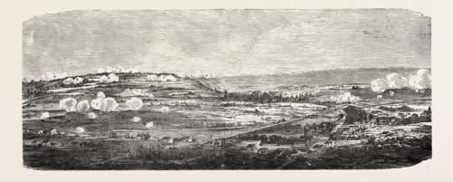 Franco-Prussian War: The bombardment of Paris. General view taken of the German positions from