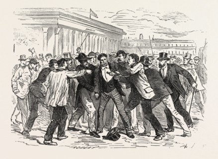 Franco-Prussian War: Arrest of an alleged spy on the stock exchange, France