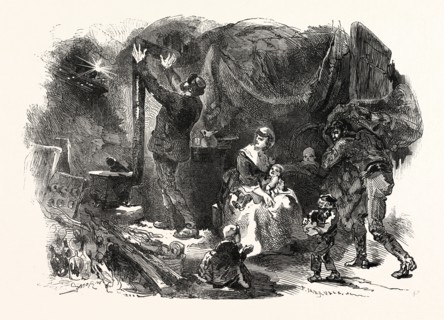 Franco-Prussian War: bombardment of Paris. The residents of the left bank align comfortable in the