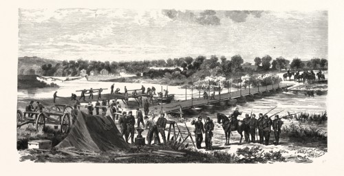 Franco-Prussian War: Bridge over the Meuse at Nouvion, France