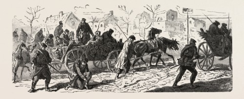 Franco-Prussian War: Wuerttemberg and Saxony wounded from the first battle of Villiers on his way