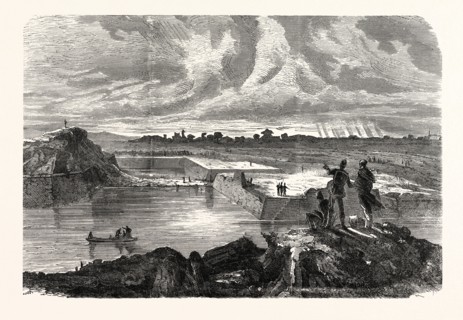 Franco-Prussian War: The retaining wall of Lunette 53, seen from Lunette 52
