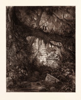 THE WOOD OF BLOOD IN ATALA, BY Gustave Doré. Dore, 1832 - 1883, french. Engraving for Atala by
