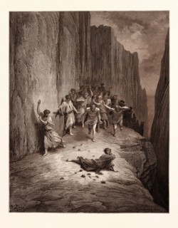 THE MARTYRDOM OF ST. STEPHEN, BY Gustave Doré.  Dore, 1832 - 1883, French. Engraving for the