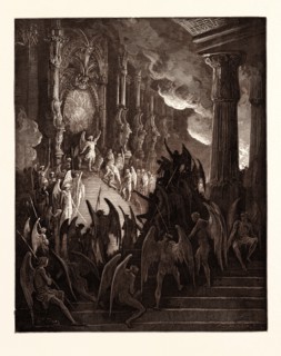 SATAN IN COUNCIL, BY Gustave Doré. Dore, 1832 - 1883, French. Engraving for Paradise Lost by Milton