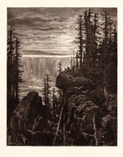 THE FALLS OF NIAGARA, BY Gustave Doré. Dore, 1832 - 1883, French. Engraving for Atala by