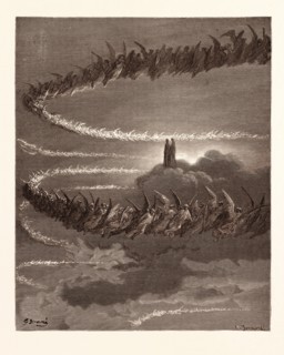 THE SPIRITS IN JUPITER, BY Gustave Doré. Gustave Dore, 1832 - 1883, French. Engraving for the