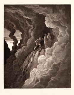 MARCO LOMBARDO, BY Gustave Doré. Gustave Dore, 1832 - 1883, French. Engraving for the Purgatorio by