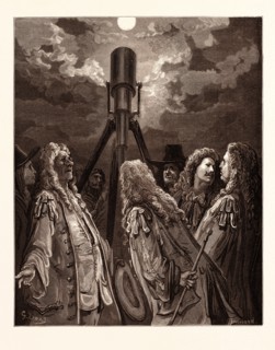 AN ANIMAL IN THE MOON, BY Gustave Doré. Dore, 1832 - 1883, French. Engraving for The adventures of