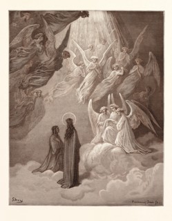 THE SINGING OF THE BLESSED IN THE SIXTH HEAVEN, BY Gustave Doré. Dore, 1832 - 1883, French.